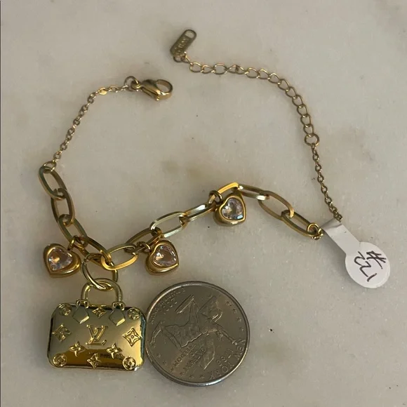 Louis Vuitton Zipper pull Charm Gold Monogram - Picture 5 of 5